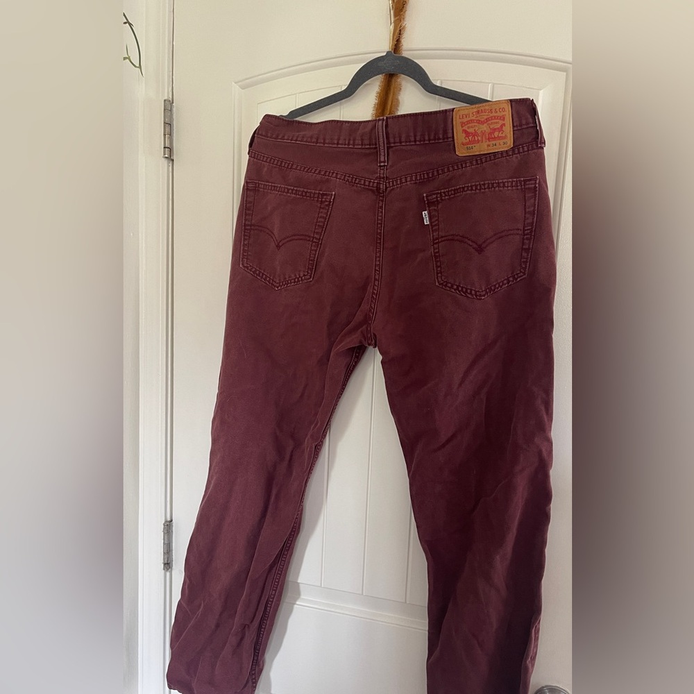 Levi’s dark red jeans